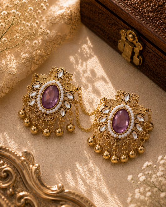 Adjustable Wine Kashmiri Ghungroo Ring