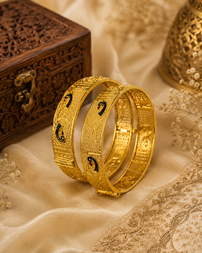 Peacock Gold Plated Bangles
