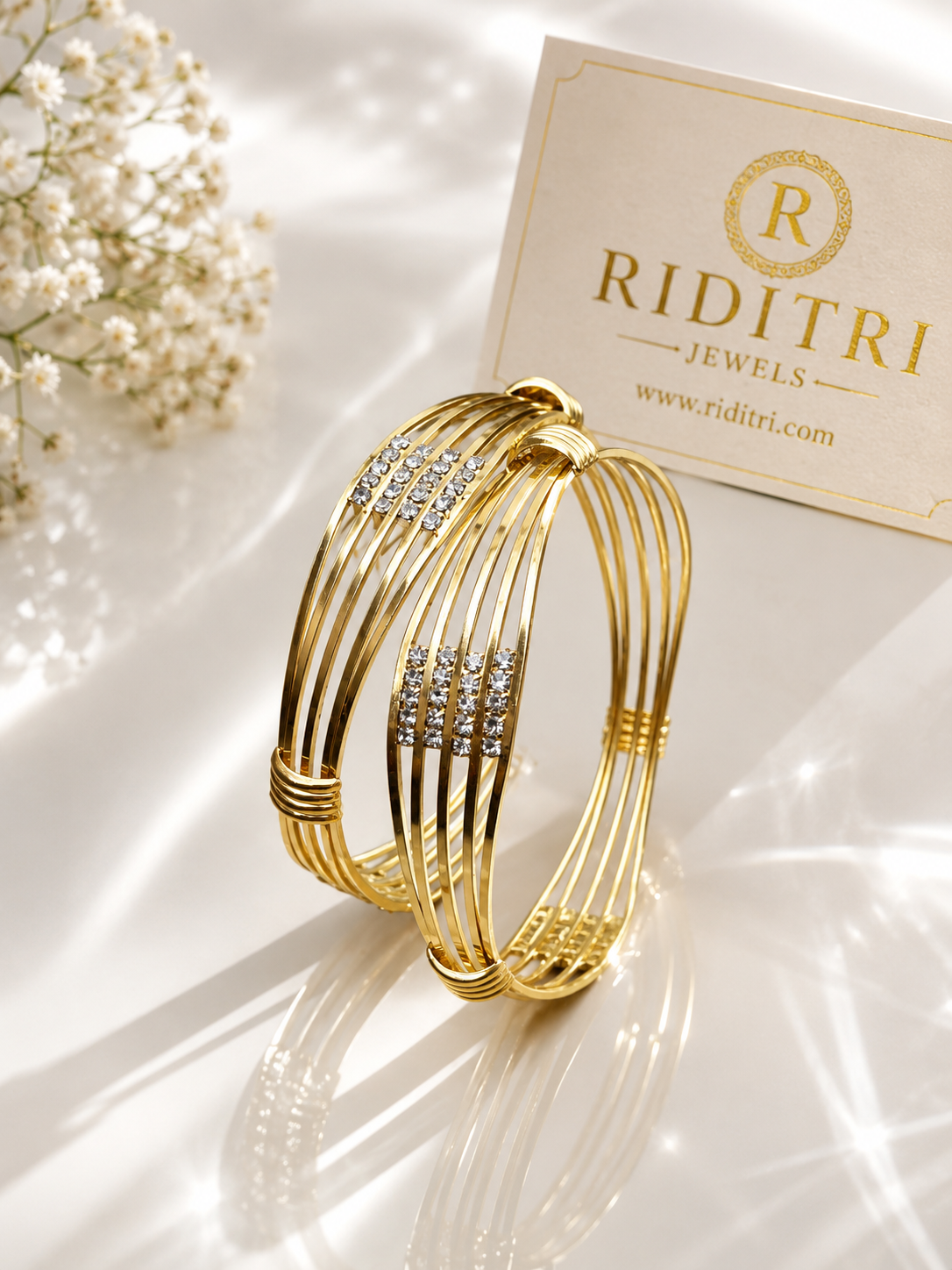 Gulnaar Aura Gold Plated Bangles