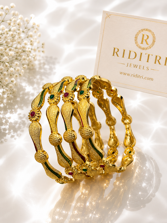 Swarna Noora Gold Plated Bangles Set