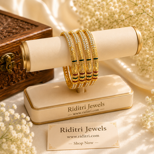 Noriyat Aura Gold Plated Bangles Set