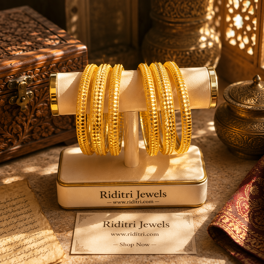 Suneyea Gold Plated Bangles Set