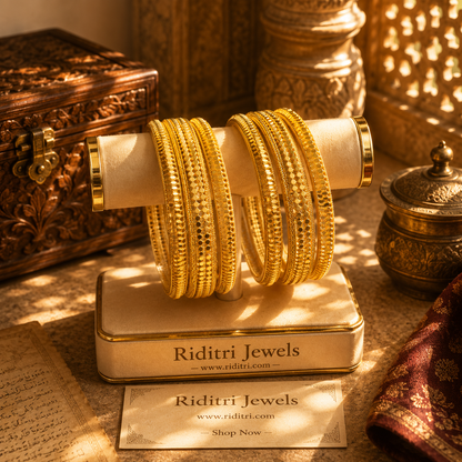 Suneyea Gold Plated Bangles Set
