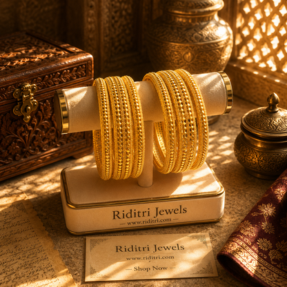 Suneyera Gold Plated Bangles Set