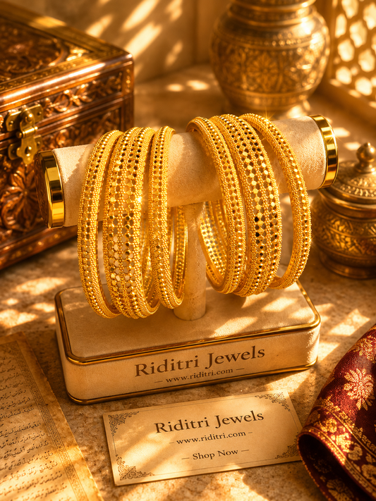 Suneyera Gold Plated Bangles Set