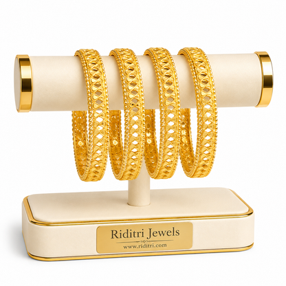 Noorani Gold Plated Bangles Set