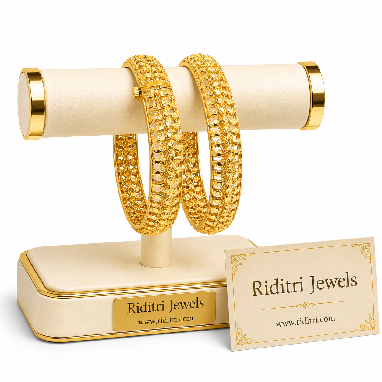 Vakra Gold Plated Bangles Set