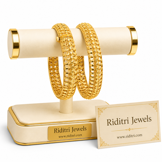 Vakra Gold Plated Bangles Set