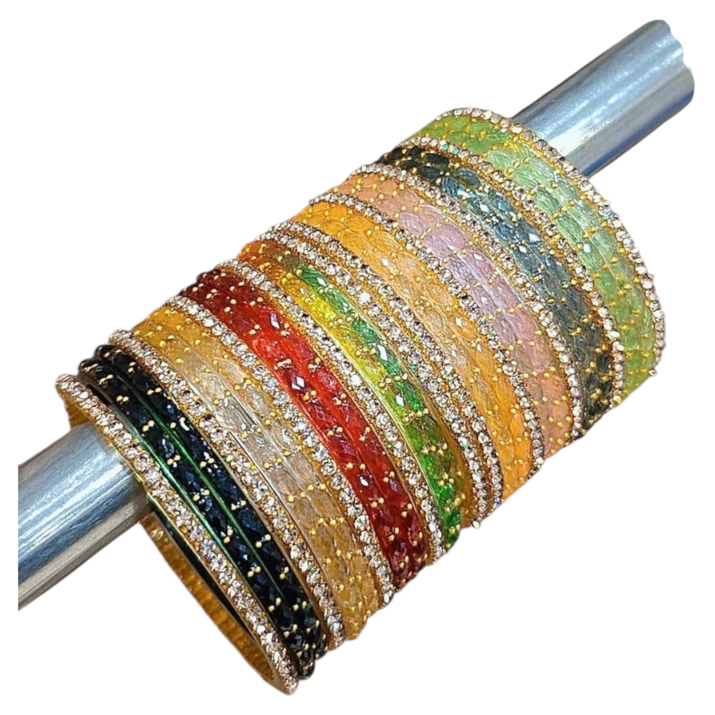 Raindrop Glass Mini Bangle Set