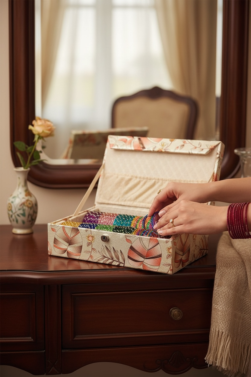 Glass Stone Bangles Box-2 Rolls