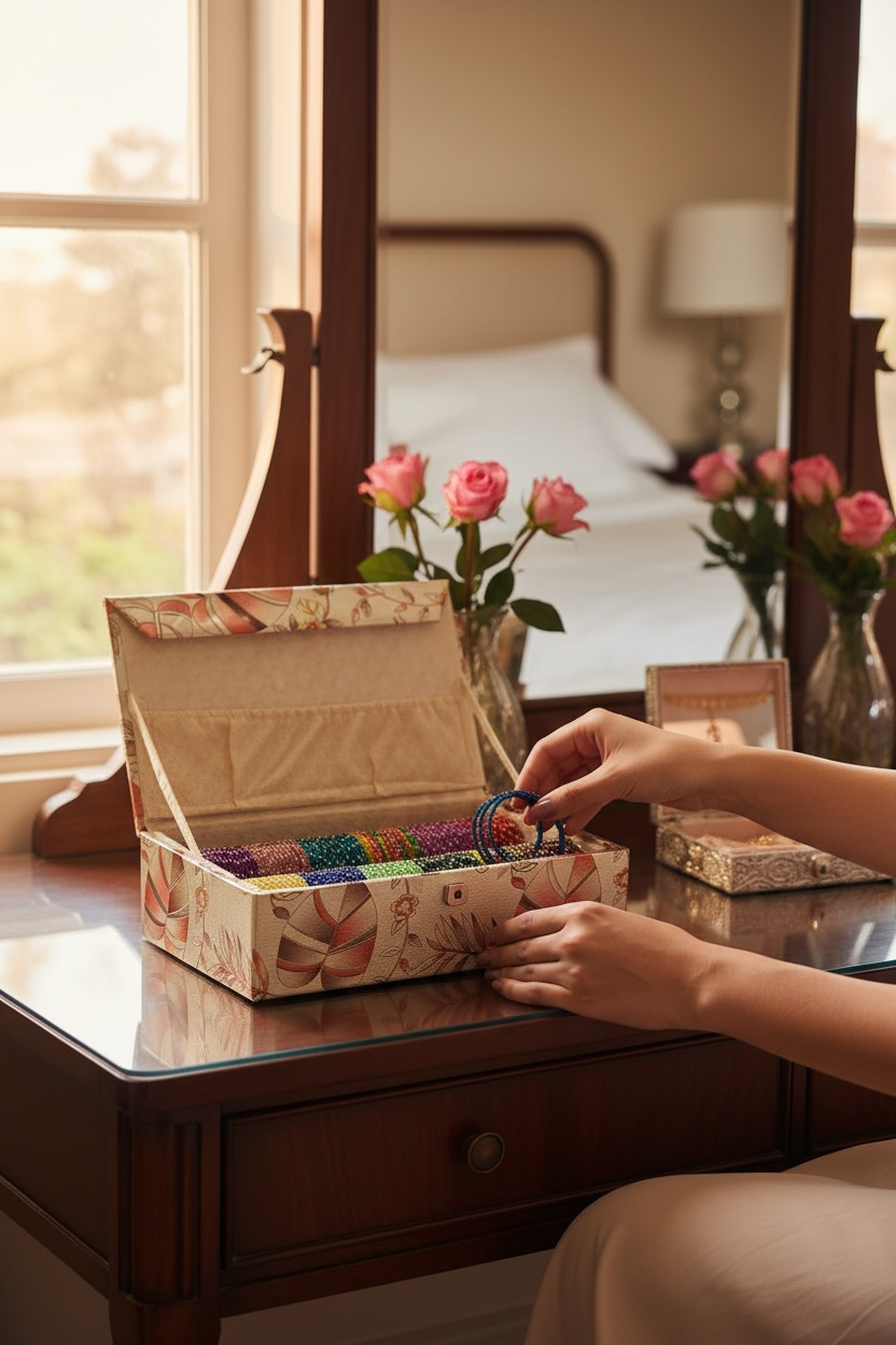 Glass Stone Bangles Box-2 Rolls