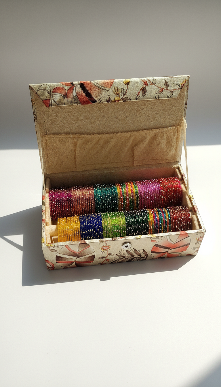 Glass Stone Bangles Box-2 Rolls
