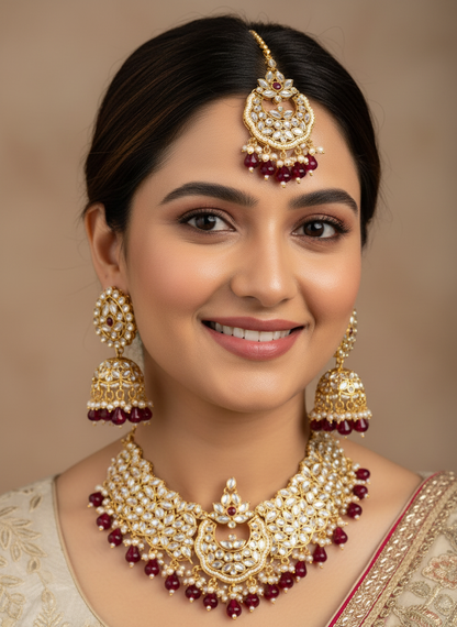 Zara Earrings with Maang Tika