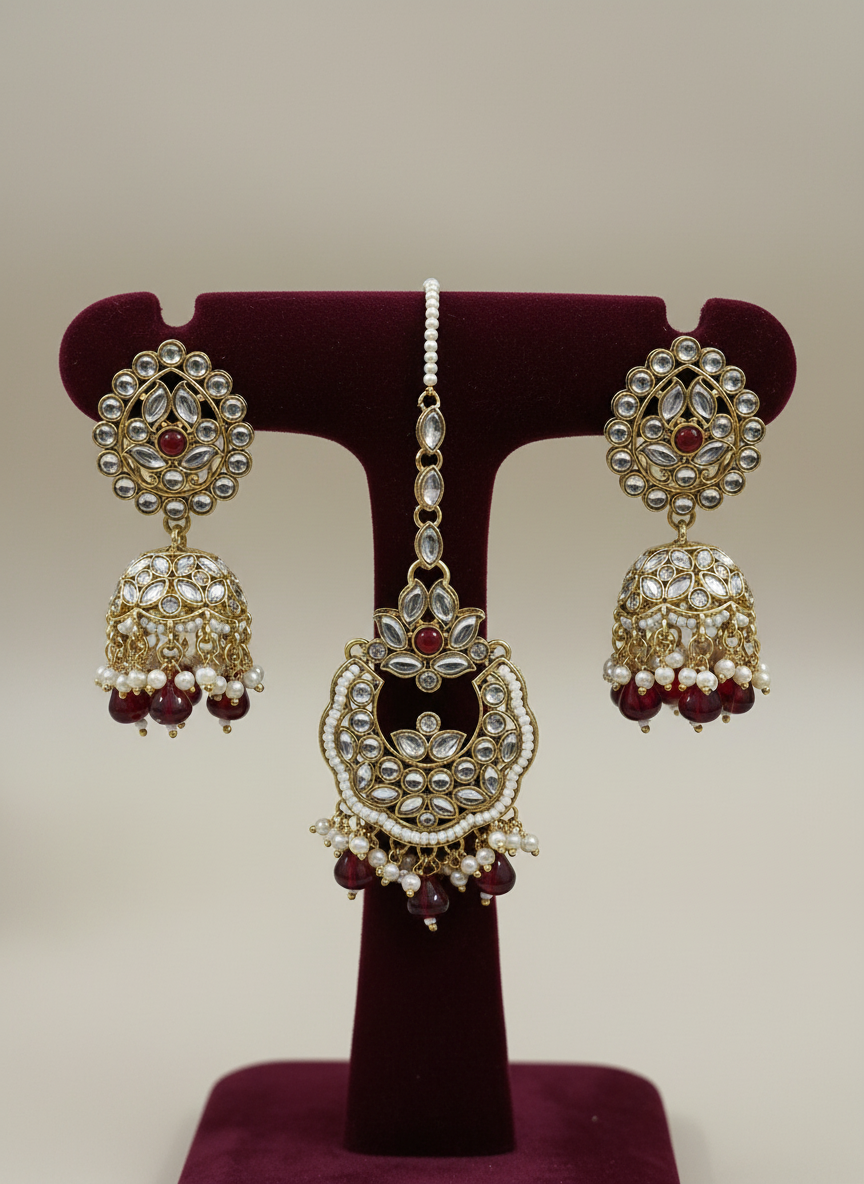 Zara Earrings with Maang Tika