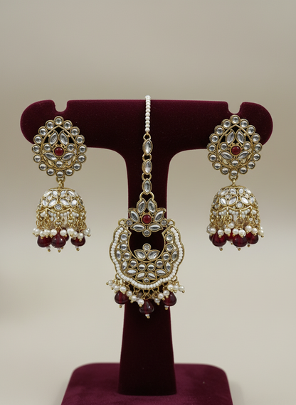 Zara Earrings with Maang Tika