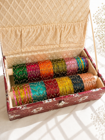 Raindrop Glass Bangles Box-2 Rolls