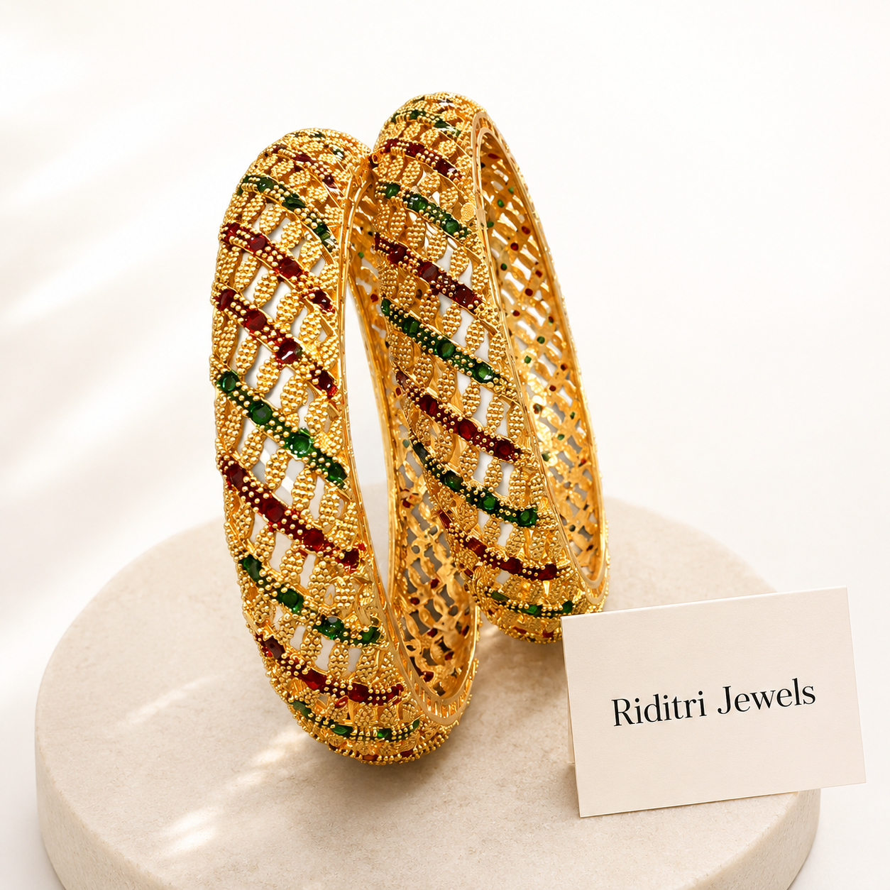 Sunayara Gold Plated Bangles Set