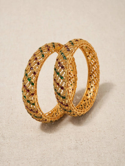 Sunayara Gold Plated Bangles Set