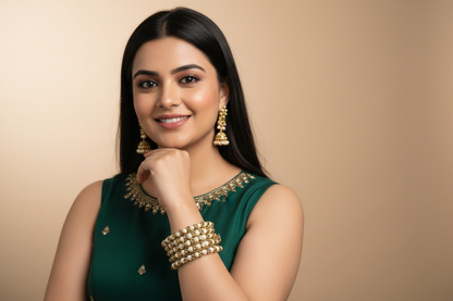 Vedika Pearl Bangle Set- Kada