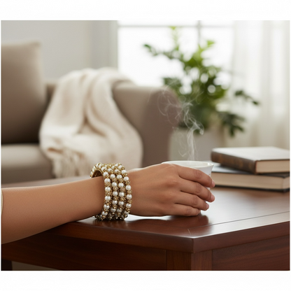 Vedika Pearl Bangle Set- Kada