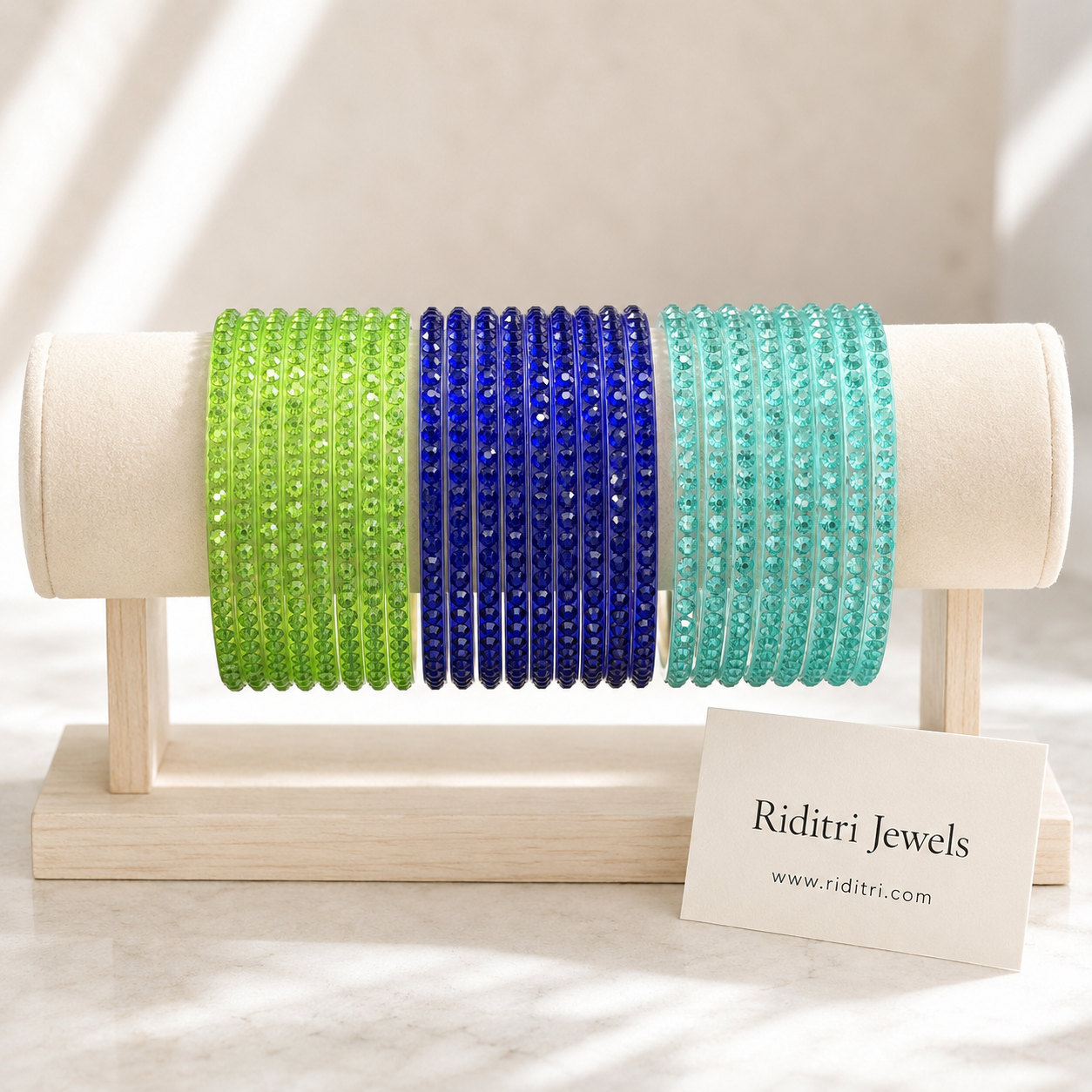 Viral Rain Glass Bangles Set