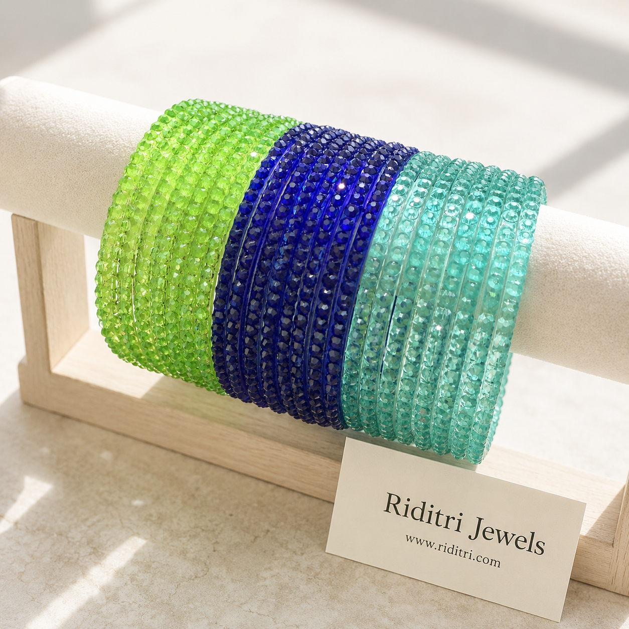 Viral Rain Glass Bangles Set