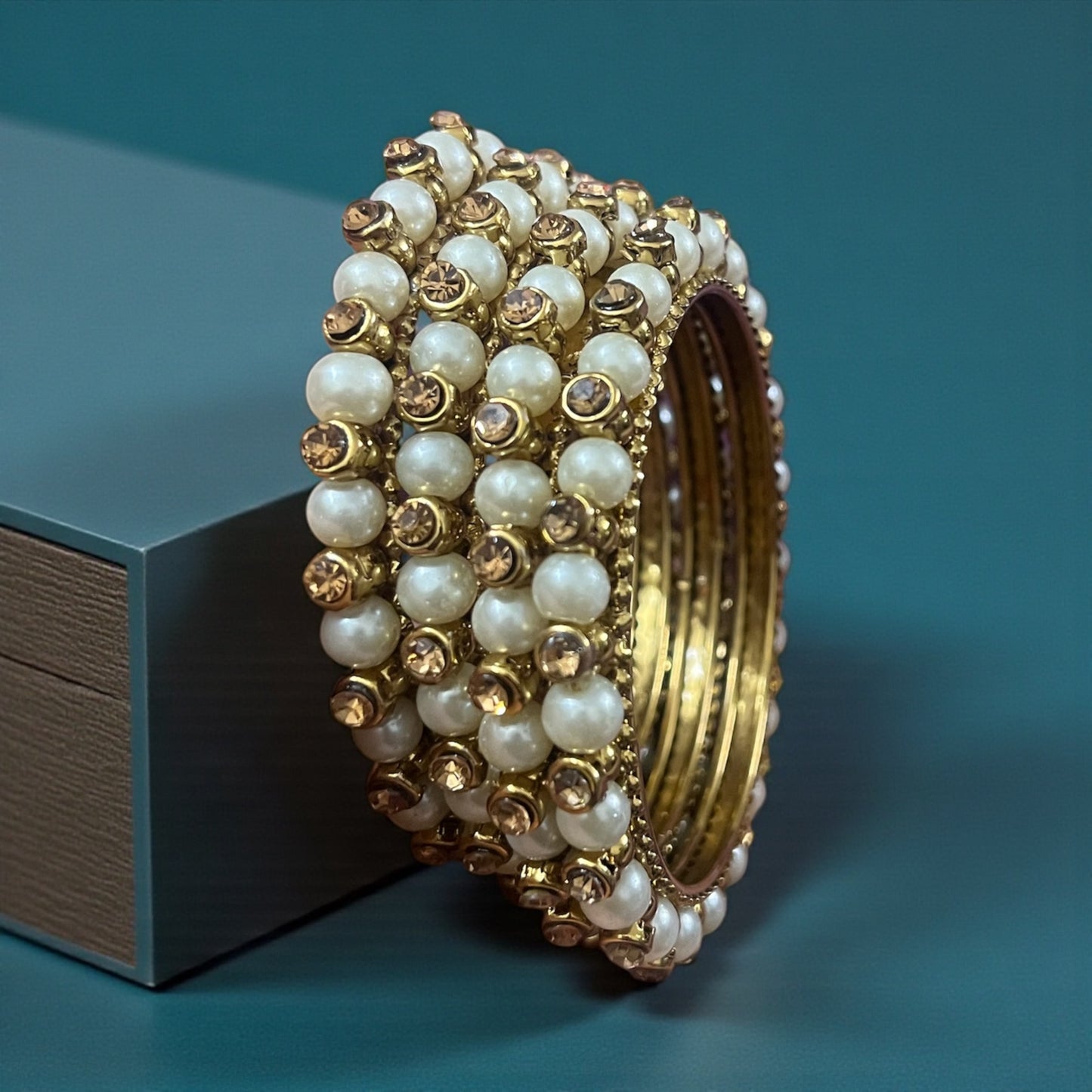 Vedika Pearl Bangle Set- Kada