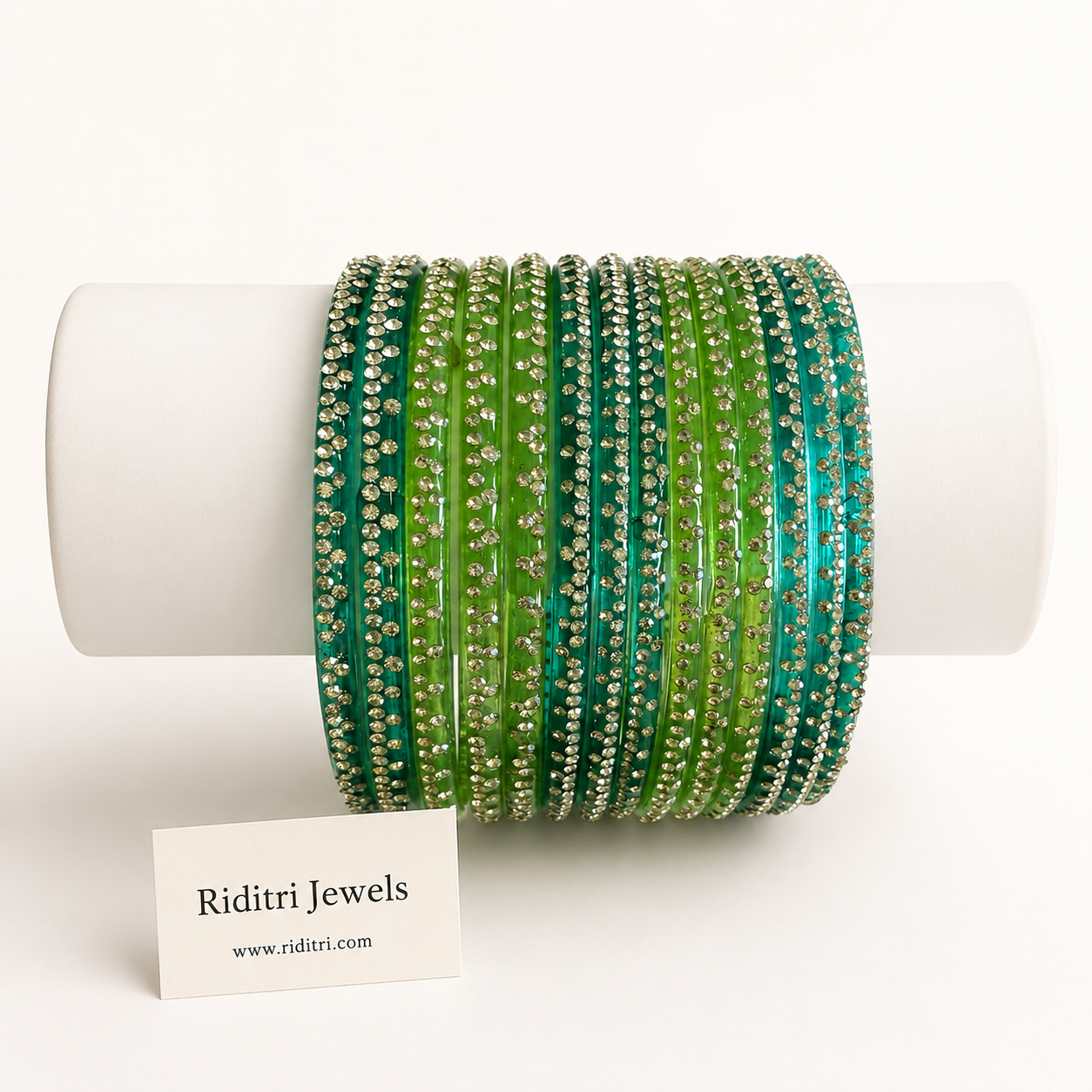 Glass Stone Mix Bangle Set_RDT0701