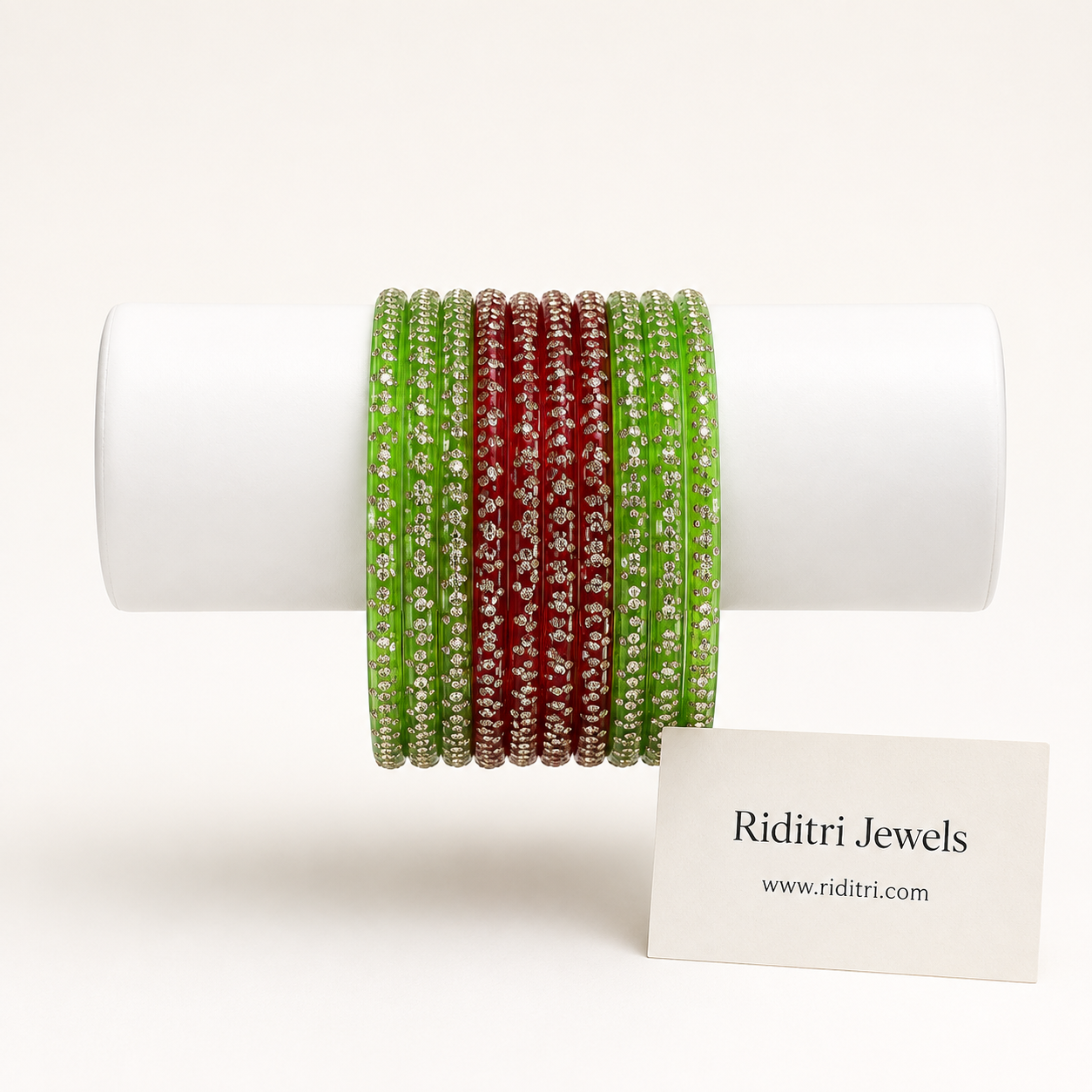 Glass Stone Mix Bangle Set_RDT0701