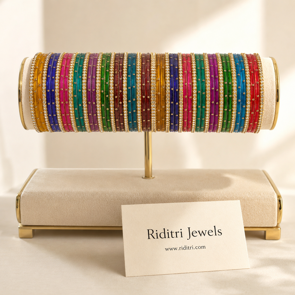 Viral Navratan Glass Bangles Set