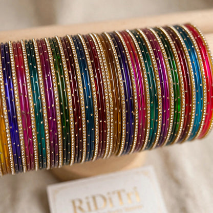 Viral Navratan Glass Bangles Set