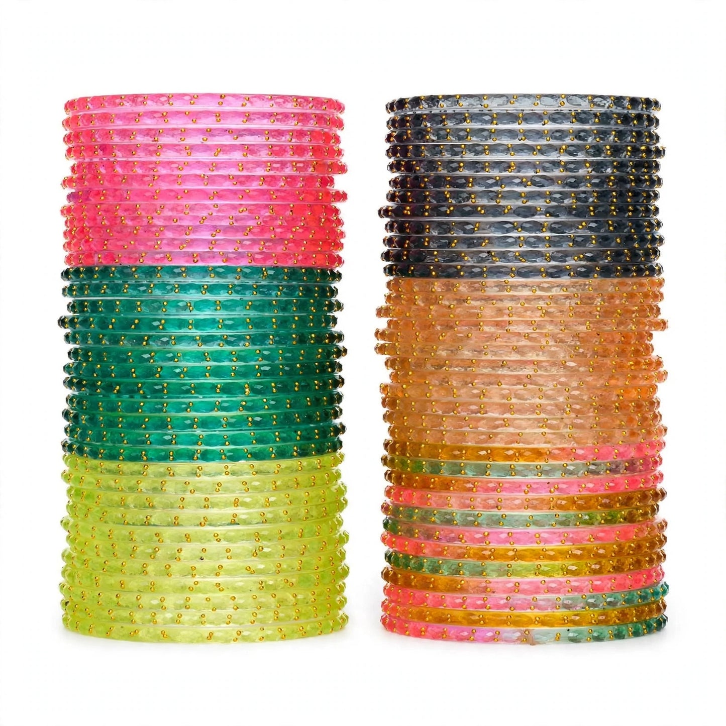Viral Raindrop Glass Bangles Combo-RDT1