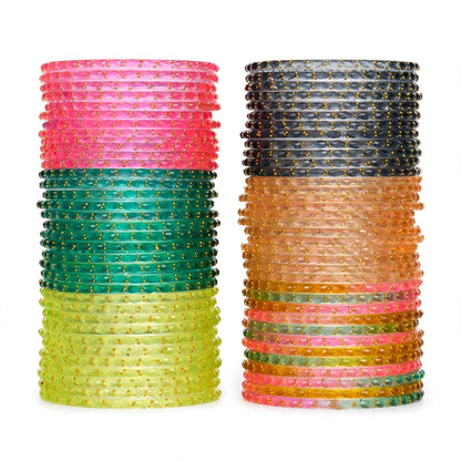 Viral Raindrop Glass Bangles Combo-RDT1