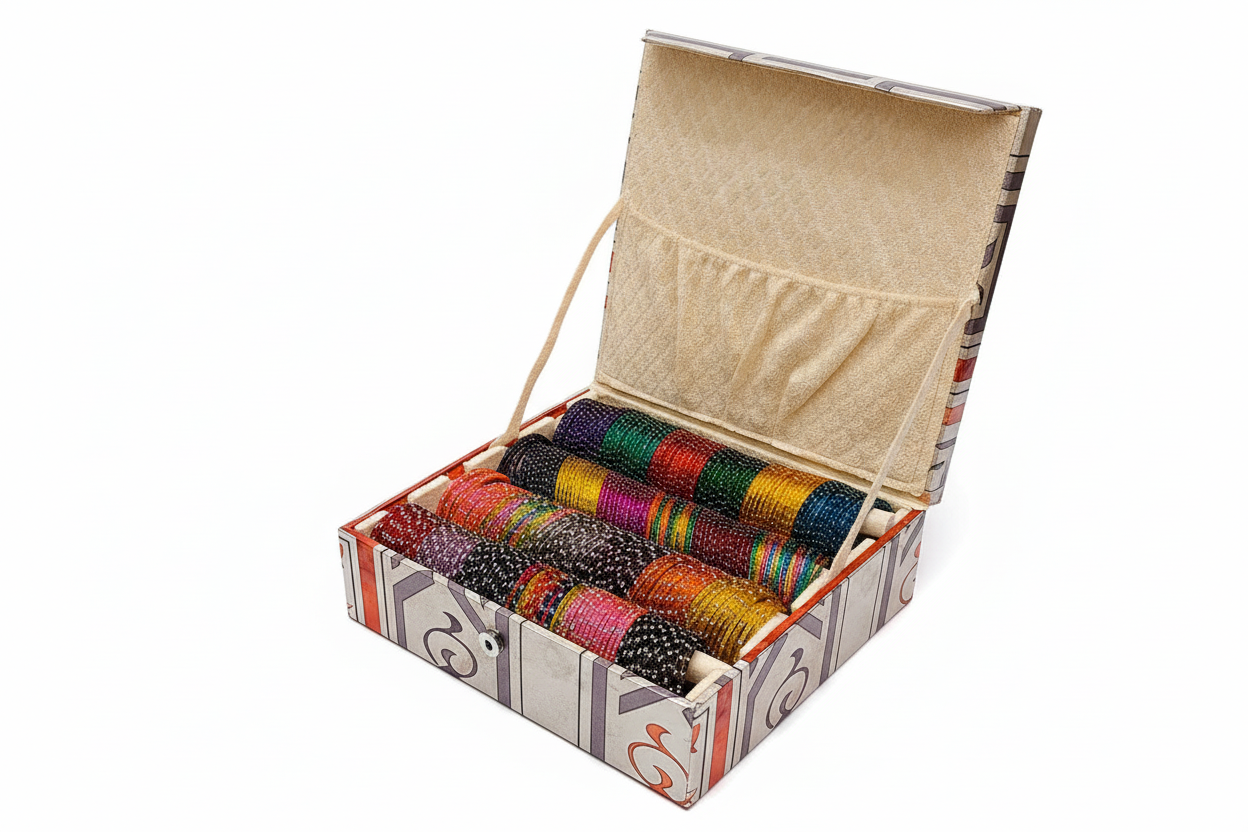 Raindrop Glass Bangles Box