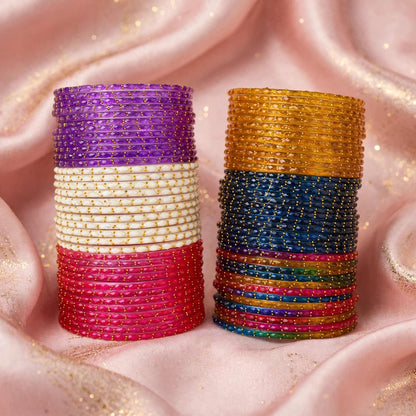 Viral Raindrop Glass Bangles Combo-RDT2