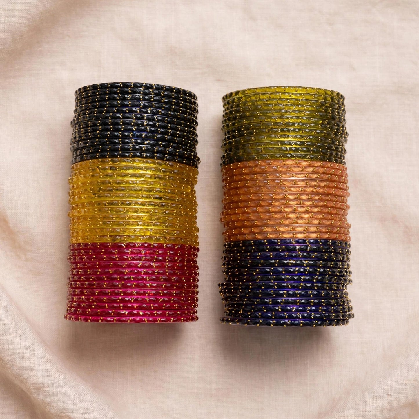 Viral Raindrop Glass Bangles Combo-RDT3