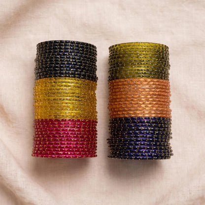 Viral Raindrop Glass Bangles Combo-RDT3
