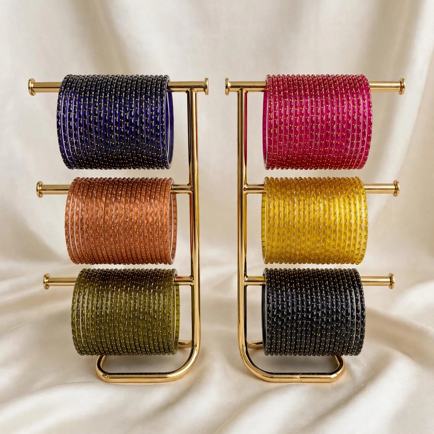 Viral Raindrop Glass Bangles Combo-RDT3