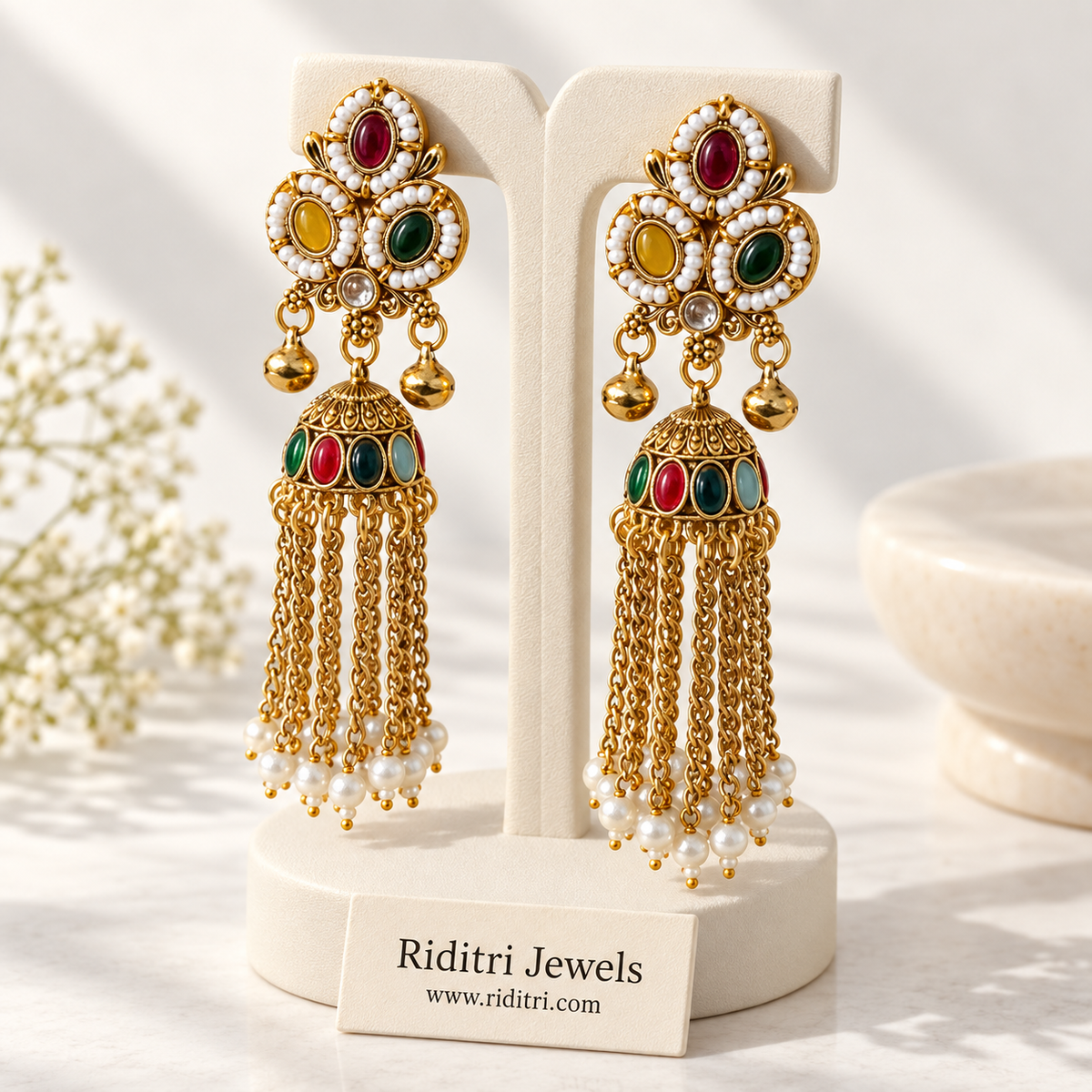 Viral Multicolor Kashmiri Jhumka Earrings