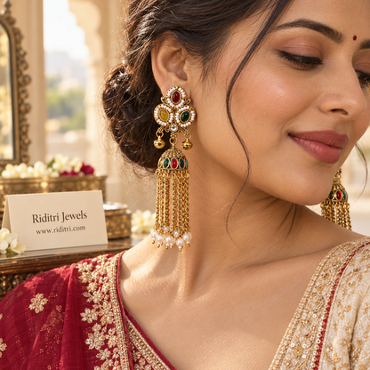 Viral Multicolor Kashmiri Jhumka Earrings