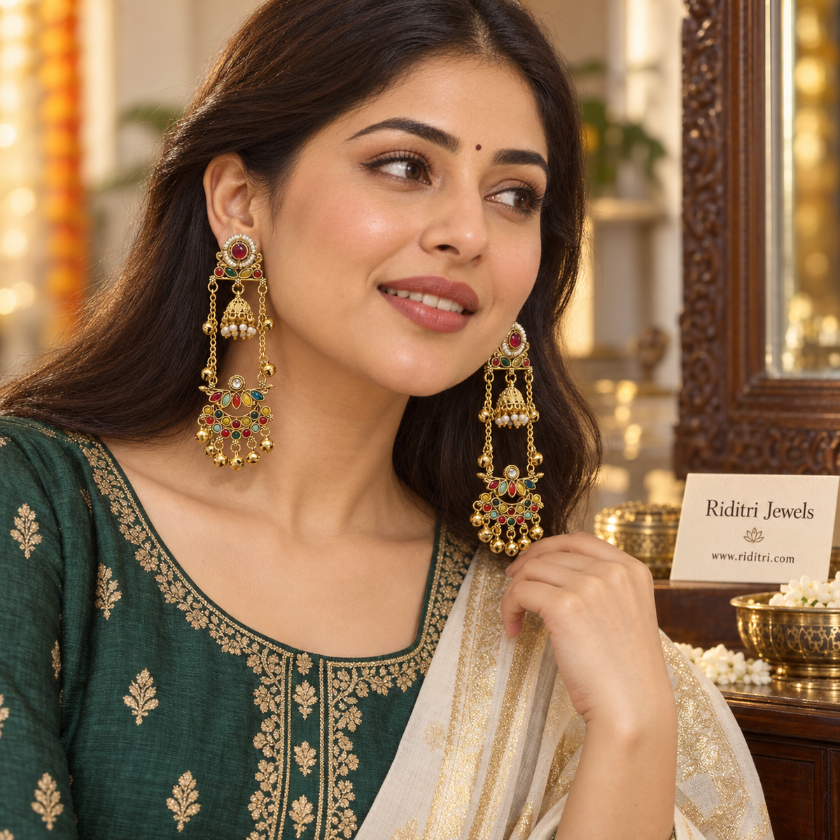Viral Multicolor Kashmiri Ghungru Earrings