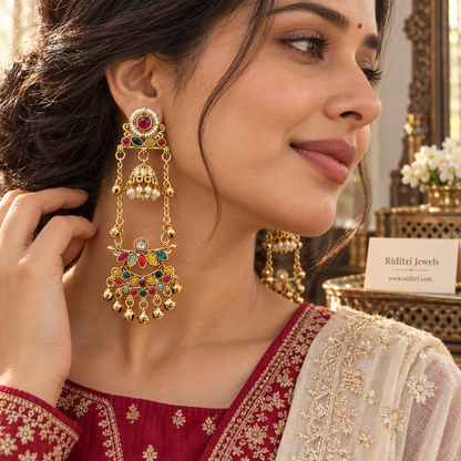 Viral Multicolor Kashmiri Ghungru Earrings
