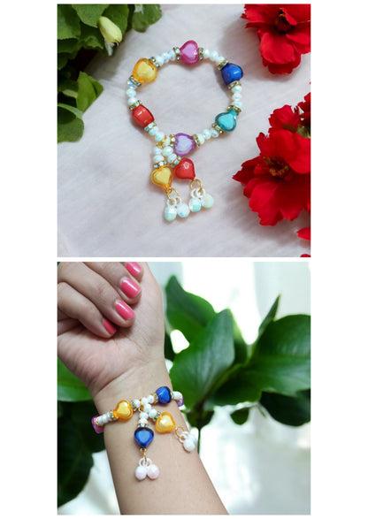 Combo of 2 Hearts Multicolor Bracelet