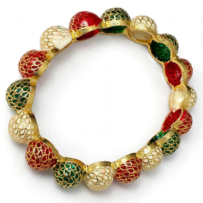 Gumbad Ruby Green Gold Plated Bangles
