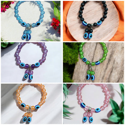 Combo of 6 Evil Eye Beaded Bracelets