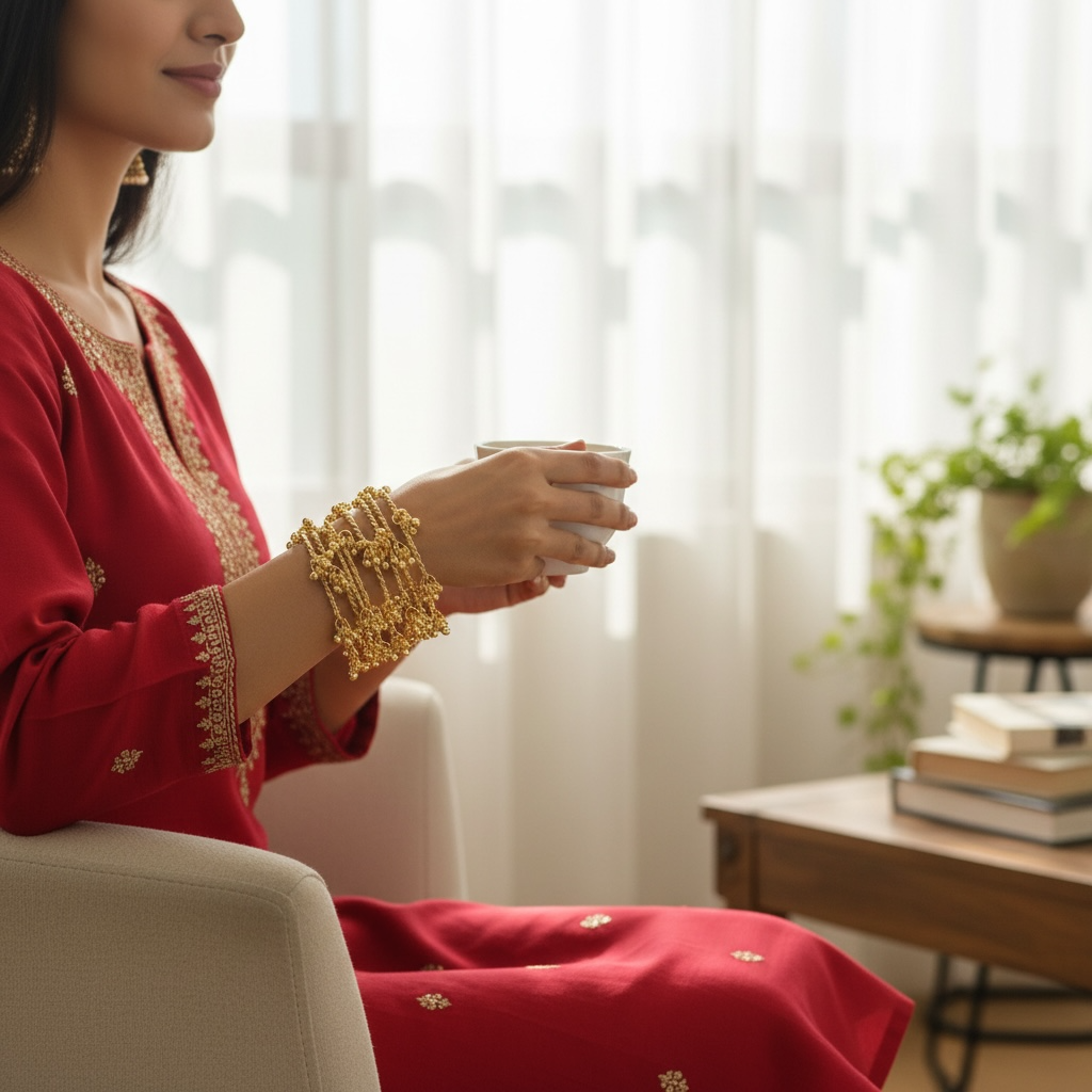 Viral Golden Ghungroo Bangles- Set of 8