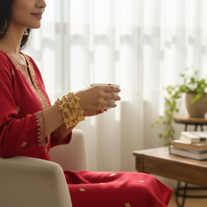 Viral Golden Ghungroo Bangles- Set of 8