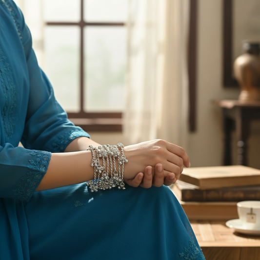 Viral Silver Ghungroo Bangles- Set of 8