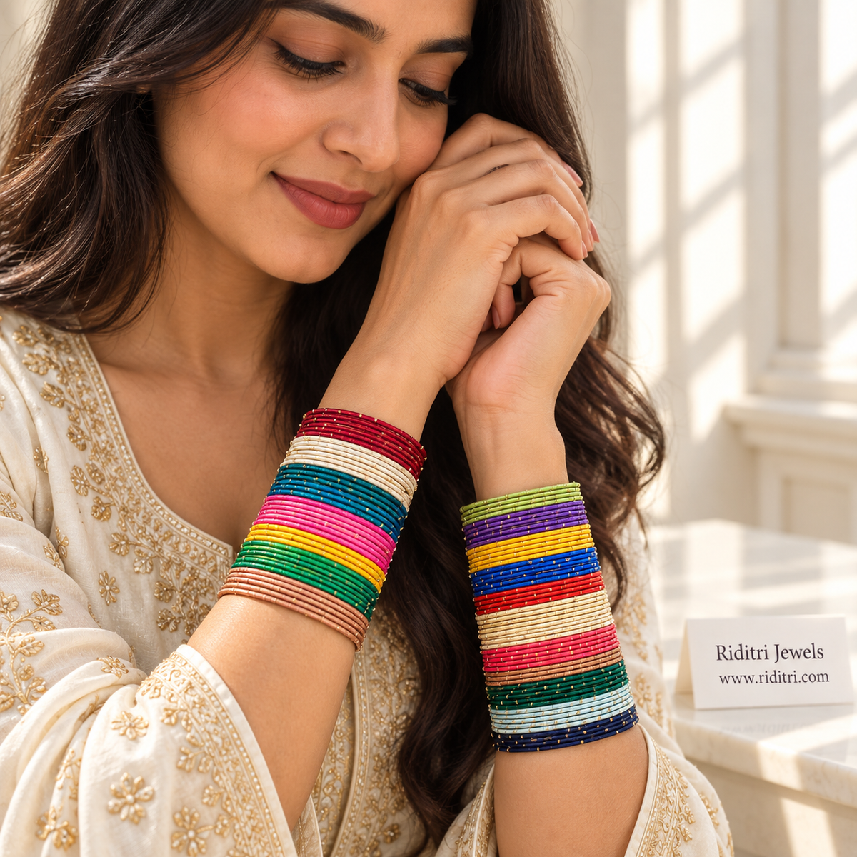 Thread Metal Bangles-36 Colors