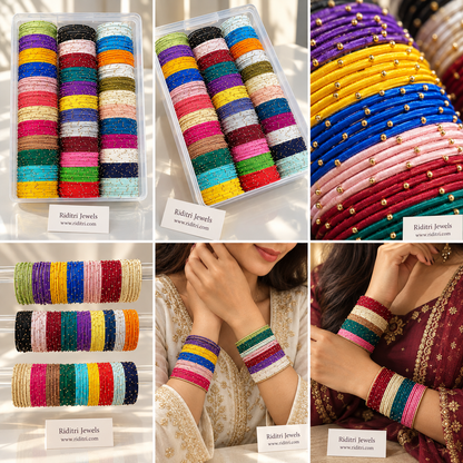 Thread Metal Bangles-36 Colors